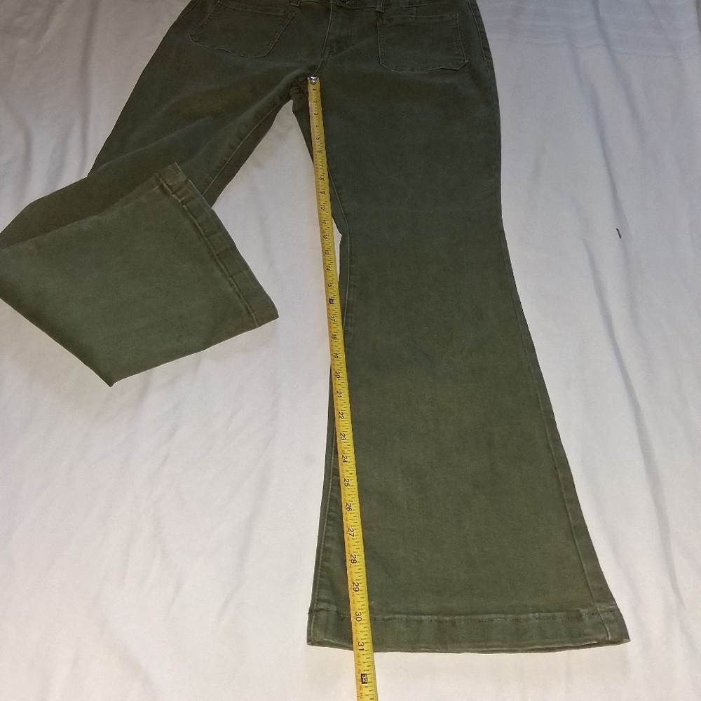 Indigo Poppy Black Textured Fabric Jeans Women Size 14 - Picture 14 of 16